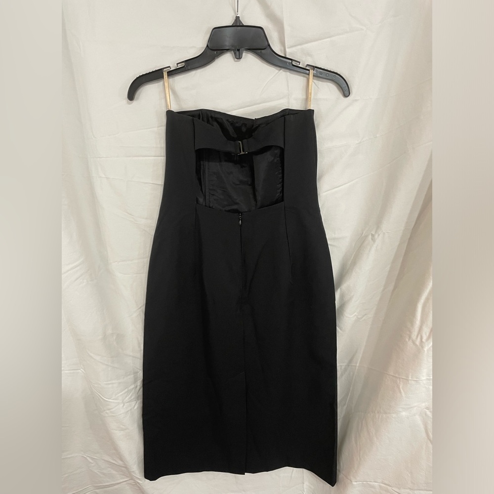 BCBG Black Strapless Sheath Dress